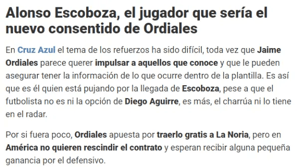Cruz Azul busca destrabar lo de Escoboza. (Mediotiempo)