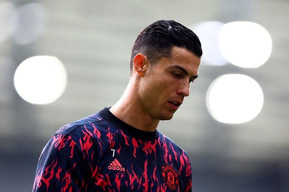 Cristiano Ronaldo con Manchester United. Getty.