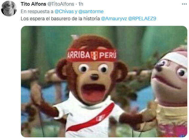 Afición de Chivas contra Ormeño en Twitter.
