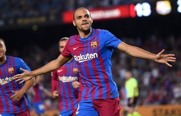 Braithwaite con Barcelona. Getty.