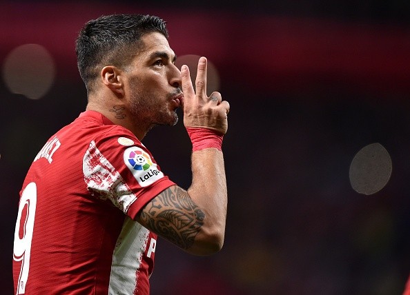 Luis Suárez en acción con Atlético de Madrid. Getty.