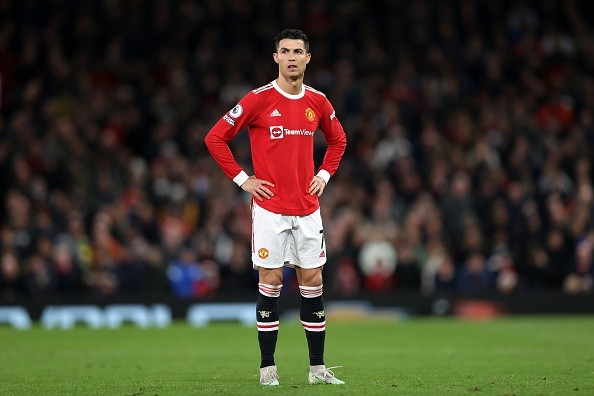CR7 en acción con Manchester United. Getty.