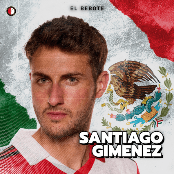 Santi Giménez fue presentado como el Bebote. (@Feyenoord)