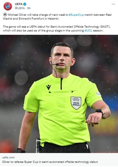 Fuente: Twitter Oficial UEFA (@uefa)