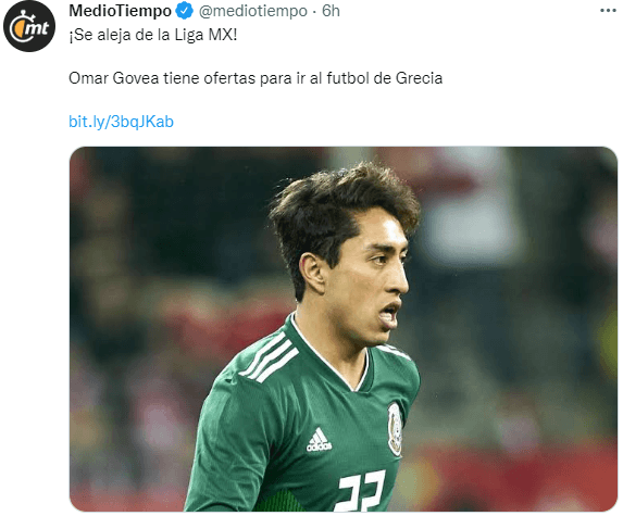 Omar Govea, con ofertas de Grecia. (@Mediotiempo)