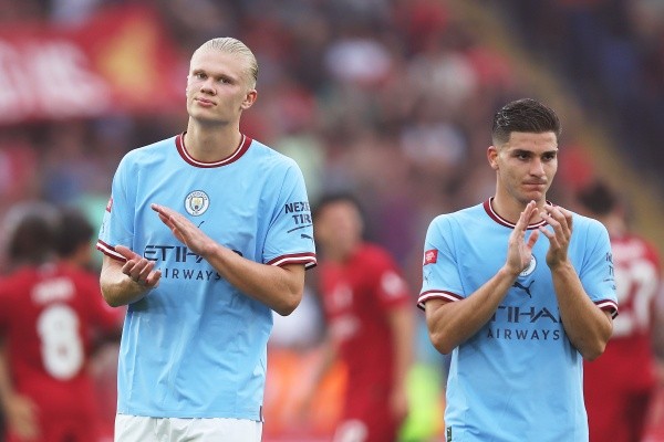 Erling Haaland y Julián Álvarez (Getty)