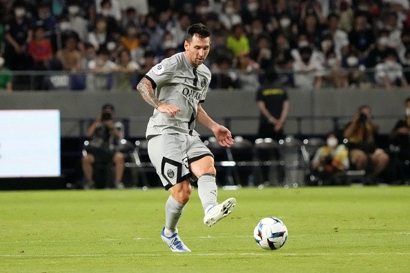 Messi en acción con PSG. Getty.