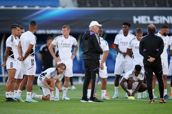 Entrenamiento de Real Madrid ayer: Getty 