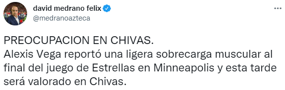 Medrano revela la alerta de Chivas para el clásico. (@medranoazteca)