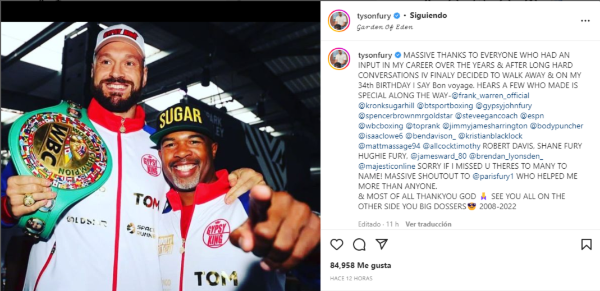 Foto: TW / Tyson Fury.