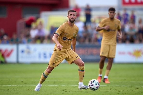 Pjanic en acción de pretemporada con Barcelona. Getty.