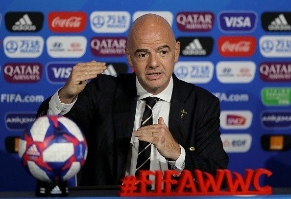 Infantino en la Copa Mundial de la FIFA. Getty.