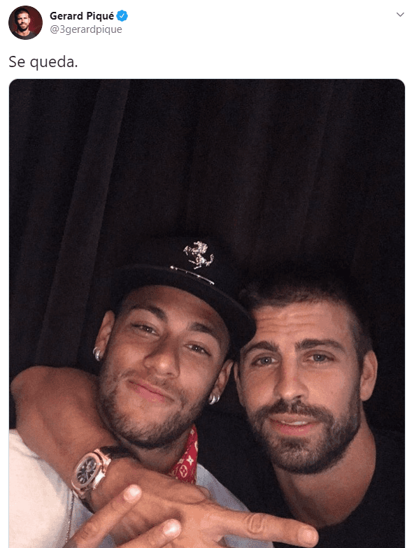 Aquel posteo de Pique con Neymar que no evitó su salida.