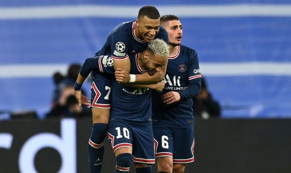 Festejo de gol de PSG. Getty.