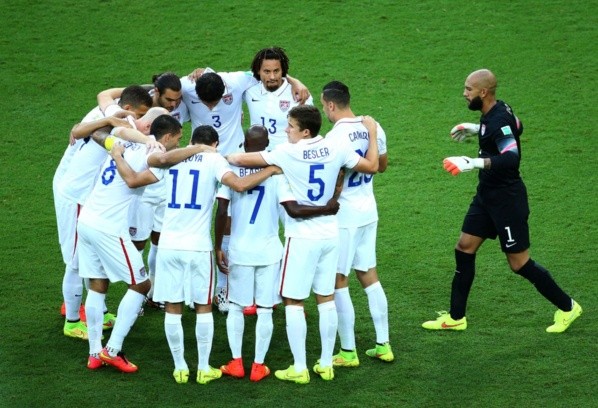 Estados Unidos previo a jugar ante Bélgica en Brasil 2014 (Getty Images)