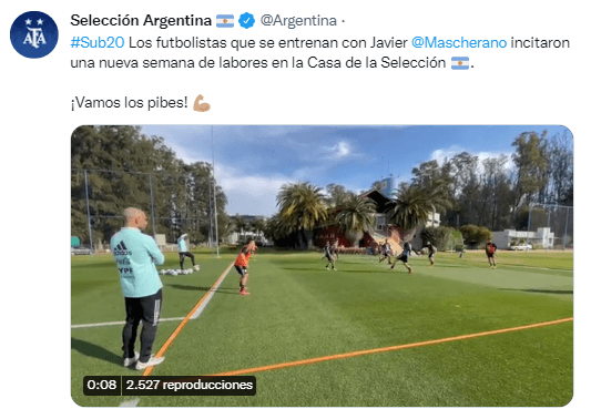 La Selección Argentina Sub 20 inició una nueva semana de preparación.