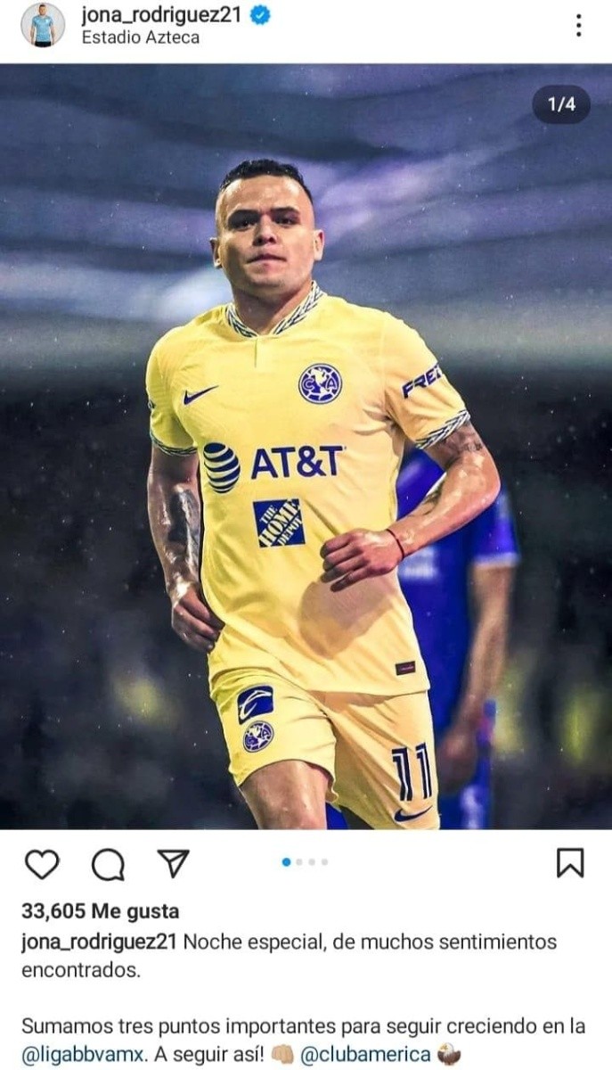 Cabecita marcó uno de los goles americanistas. Créditos: @jona_rodriguez21