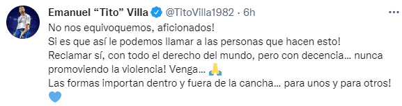 Villa sobre lo sucedido en La Noria. (@TitoVilla1982)