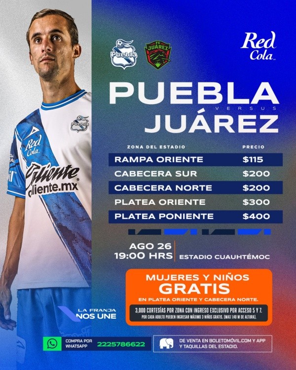 ¿Cuándo juega Club Puebla vs Fútbol Club Juárez