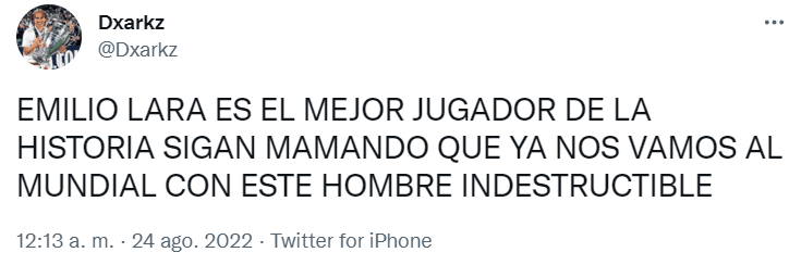 Afición pide a Emilio Lara para Qatar 2022. (Twitter)
