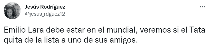 Afición pide a Emilio Lara para Qatar 2022. (Twitter)