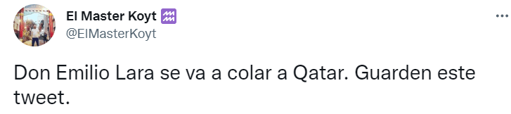 Afición pide a Emilio Lara para Qatar 2022. (Twitter)