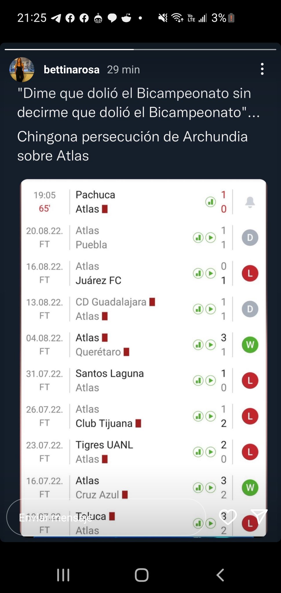 La esposa de Cocca apuntó contra Archundia. Twittter: Bettina Rosa