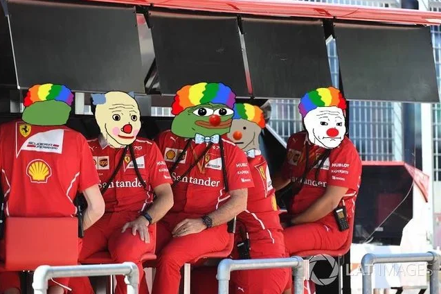 Los memes destruyen a Ferrari y Leclerc.