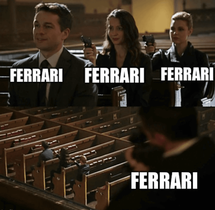 Los memes destruyen a Ferrari y Leclerc.