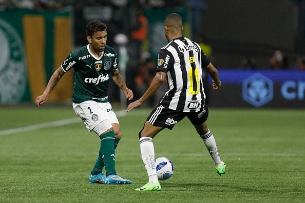 Palmeiras y Mineiro, en acción por cuartos de Libertadores 2022. Getty.