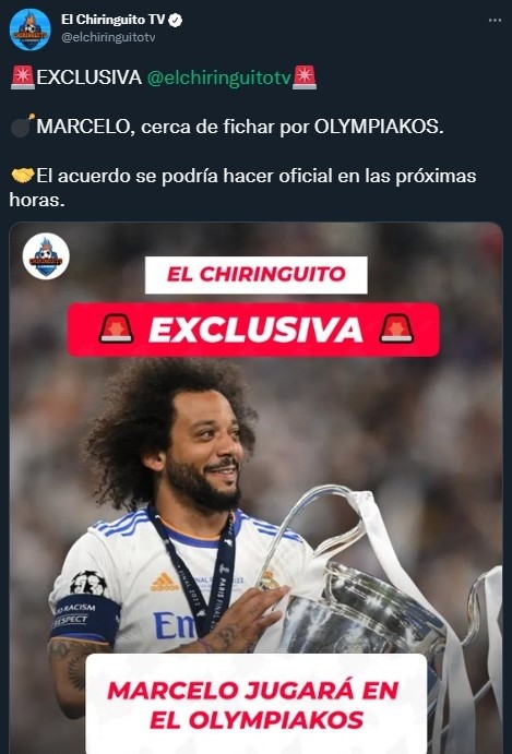 Marcelo, cerca del Olympiakos