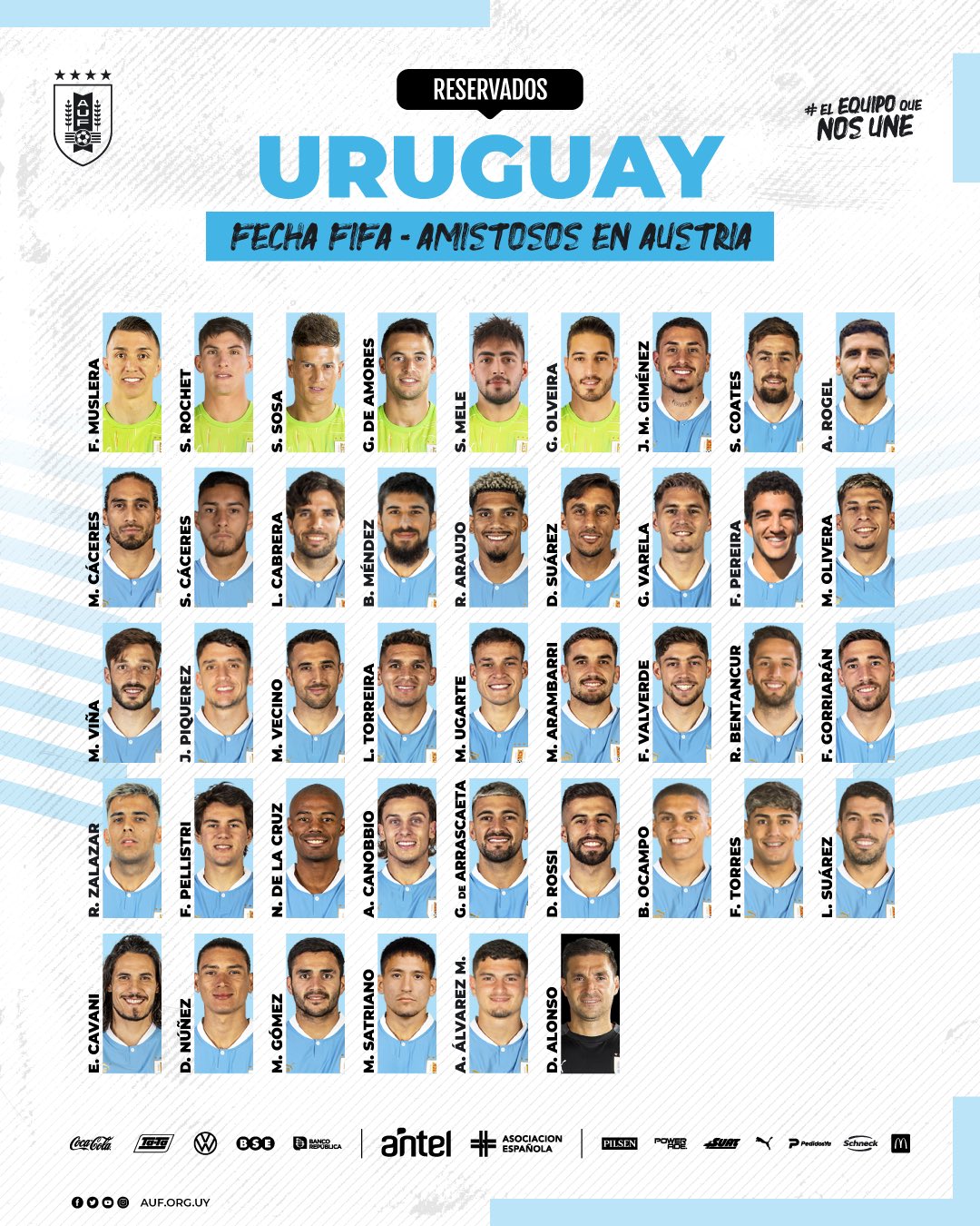 41 reservados de Uruguay. Twitter.