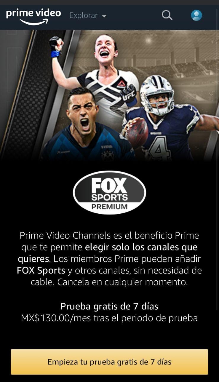 Prime ofrece una prueba gratis para ver Fox Sports Premium. (Imagen: Prime)