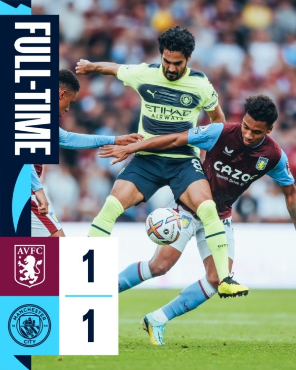 Manchester City Vs. Aston Villa Por La Premier League 2022-23 RESUMEN ...