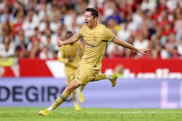 Lewi en festejo de gol. Getty.