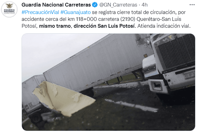 Choque provoca demora para aficionados de Tigres. (@GN_Carreteras)