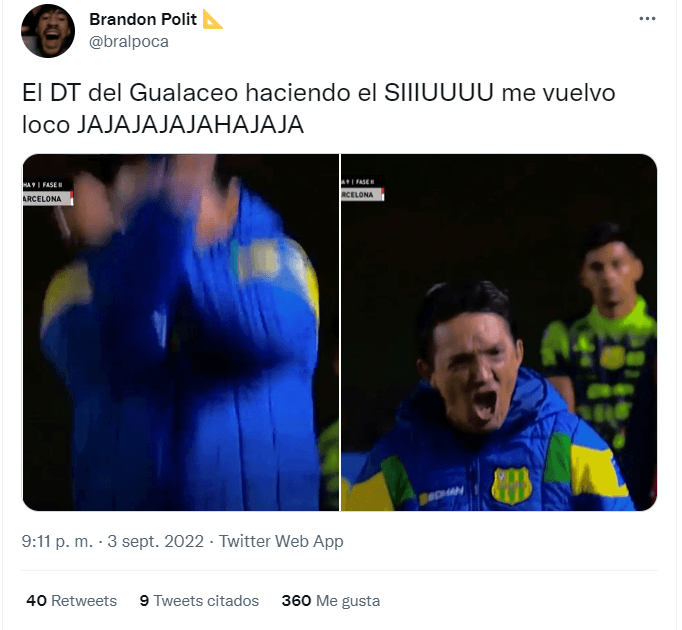 Foto Así Fue La Viral Celebración Del Técnico De Gualaceo En La Victoria Ante Barcelona 7251