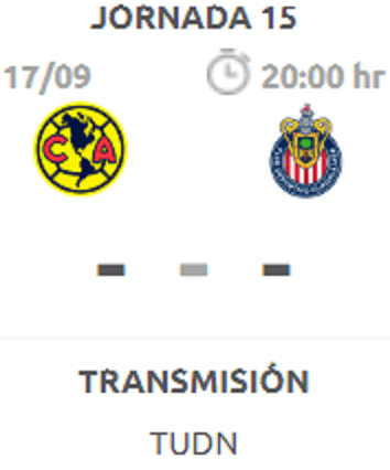 América – Chivas cambia de horario. (Liga MX Oficial)