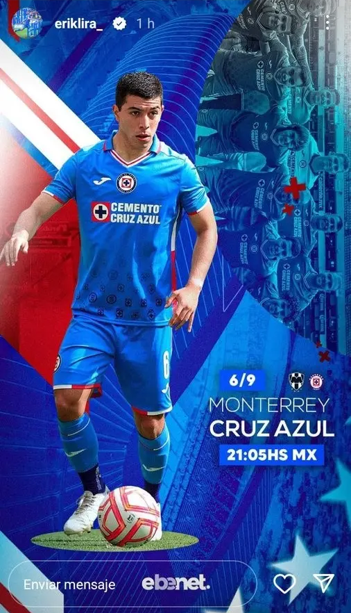 La storie del mediocampista Azul. (@eriklira_)