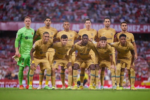 Barcelona en partido de LaLiga. Getty.