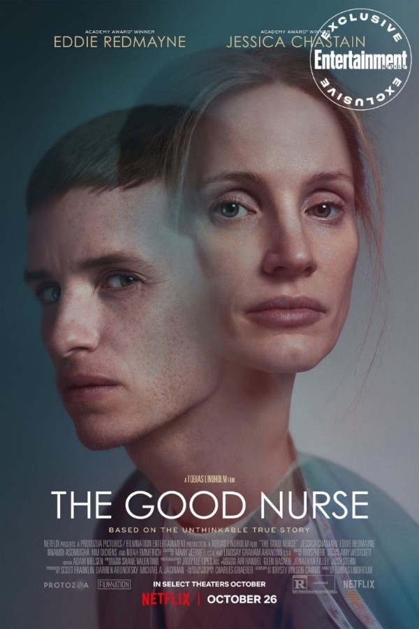 Jessica Chastain y Eddie Redmayne protagonizan The Good Nurse (Netflix).