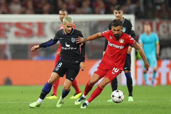 Griezmann en acción con Atlético. Getty.