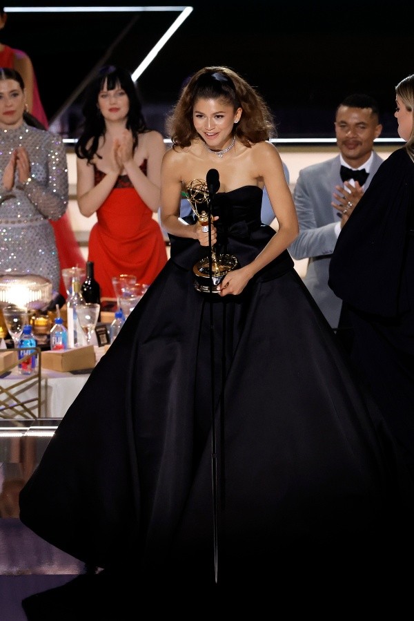 Zendaya el momento en el que ganó el Premio Emmy. Foto: (Getty)
