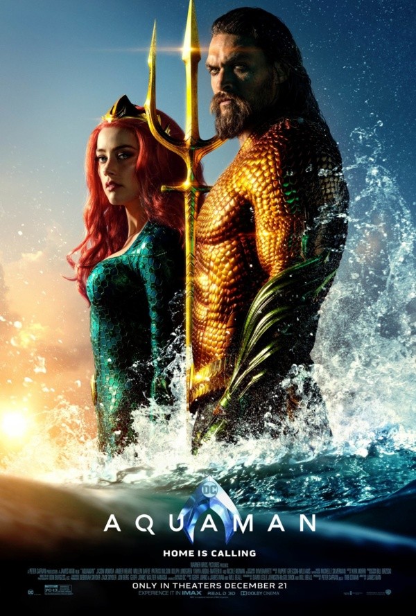 Amber Heard en el poster de la primera Aquaman. (IMDb)