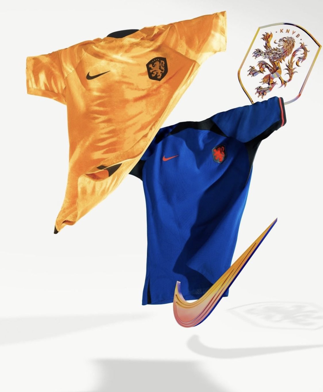 Camisetas de los Países Bajos para el Mundial de Qatar 2022.