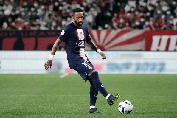 Neymar en acción con PSG. Getty.