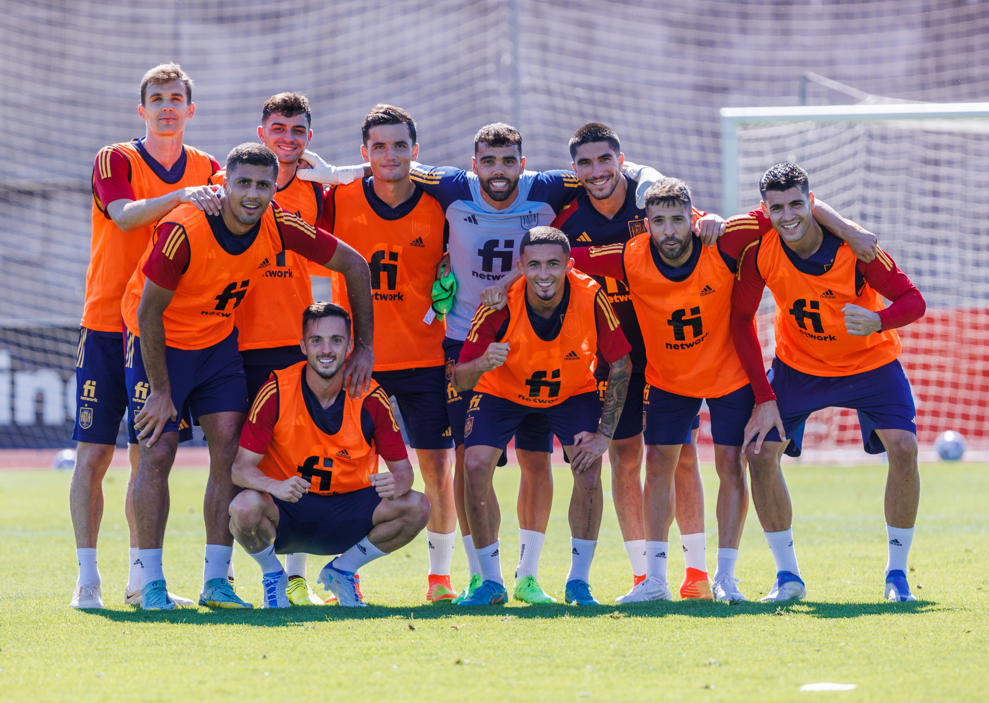 Entrenamiento de España. Getty.