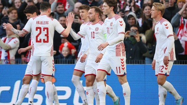 Equipo elitista y de buen pie, Dinamarca llegará en un gran momento a la próxima Copa del Mundo (Getty Images)
