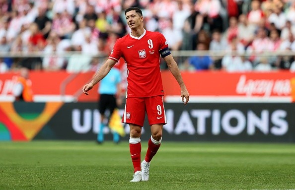 Lewy con Polonia. Getty.