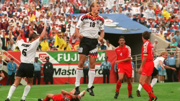 Goleador y campeón, Klinsmann es otro de los alemanes destacados en el listado de artilleros mundialistas (Getty Images)